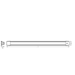 OSRAM HOMELIGHTING LED stropní svítidlo OFFICE LINE CURVE SUSPENDED 1.1M 41W 840 bílá 41.00 W 230 V (š x v x h) 78.60 x 55.05 x 1115.58 mm 1 ks