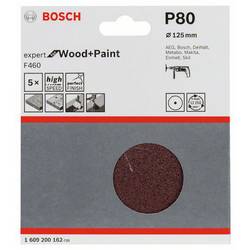 Bosch Accessories 1609200162 1609200162 brusný papír pro brusné kotouče bez otvorů Zrnitost 80 (Ø) 125 mm 5 ks