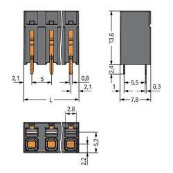 WAGO 2086-3108 svorkovnice pro tiskárny 1.50 mm² Pólů 8 černá 1 ks
