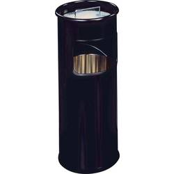 Durable 3330 333001 odpadkový koš s popelníkem, 17 l, ocelový plech, (d x š x v) 305 x 302 x 687 mm, černá, 1 ks