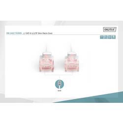 Digitus DK-1617-030S RJ45 síťové kabely, propojovací kabely CAT 6 U/UTP 3.00 m šedá bez halogenů, samozhášecí, flexibilní provedení, nestíněný 1 ks