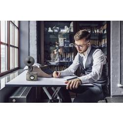 Sangean CP-100D Gramophone A500472 stolní rádio, DAB+, FM, AUX, Bluetooth, USB, dotykový displej, s akumulátorem, šedá