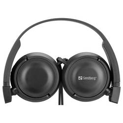 Sandberg Sandberg Saver MiniJack HeadPhone Travel è la scelta perfetta per musica, film e Headset otevřená (On Ear) kabelová černá složitelná mobil