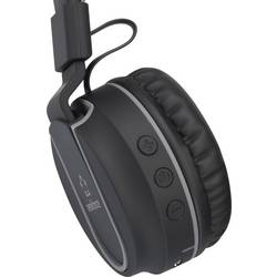 Renkforce RF-BTK-100 Headset otevřená (On Ear) Bluetooth® černá, šedá headset, složitelná