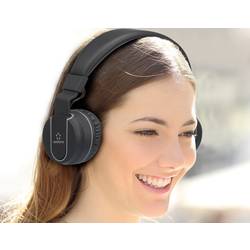 Renkforce RF-BTK-100 Headset otevřená (On Ear) Bluetooth® černá, šedá headset, složitelná