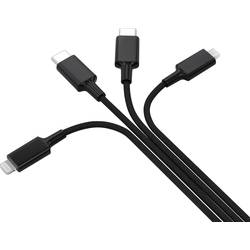Smrter Nabíjecí kabel USB USB-A zástrčka, USB-C ® zástrčka, USB-C ® zástrčka, Apple Lightning konektor, USB Micro-B zástrčka 1.20 m černá SMRTER_ELITE_C_BK