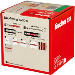 Fischer 538255 DUOPOWER 6x50 S LD 2komponentní hmoždinka 50 mm 6 mm 50 ks