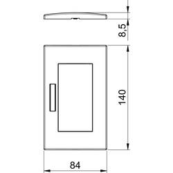 OBO Bettermann 6119352 kryt (š x v x h) 140 x 84 x 8.5 mm 1 ks bílá