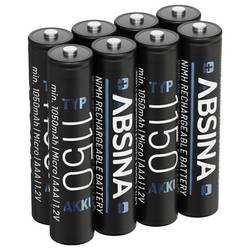 Absina akumulátor AAA Ni-MH 1.2 V 8 ks