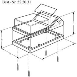 TEKO 790.9 pultové pouzdro (d x š x v) 145 x 85 x 73 mm ABS, hliník černá, stříbrná 1 ks
