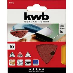 kwb 492812 brusný papír pro delta brusky Zrnitost 120 (Ø) 93 mm 5 ks