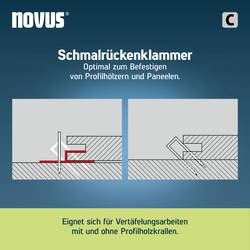Novus Tools 042-0803 sponky s úzkým hřbetem Typ 4 1000 ks Rozměry (d x š) 23 mm x 6.1 mm