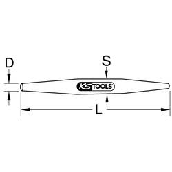 KS Tools 963.2542 9632542 Průbojník 270 g 200 mm 1 ks