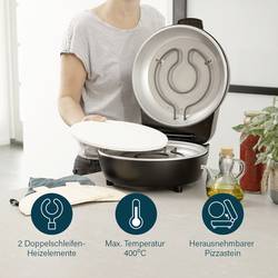 Princess Oven Pro pec na pečení pizzy indikátor, funkce časovače, Cool touch pouzdro