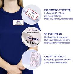 Avery-Zweckform L4786-20 štítek se jménem Kennzeichnungsetiketten (š x v) 85 mm x 50 mm 200 ks