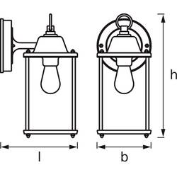 OSRAM HOMELIGHTING ENDURA Classic Lantern Square S E27 4099854447440 venkovní nástěnné LED osvětlení 0 W