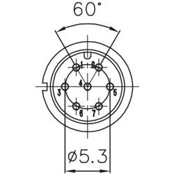 Lutronic 2350 07 T06 CB T kulatý konektor DIN, 1 ks