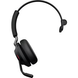Jabra Evolve2 65 monaural Headset otevřená (On Ear) Bluetooth® mono černá regulace hlasitosti, Indikátor nabití, Vypnutí zvuku mikrofonu telefon