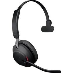 Jabra Evolve2 65 monaural Headset otevřená (On Ear) Bluetooth® mono černá regulace hlasitosti, Indikátor nabití, Vypnutí zvuku mikrofonu telefon