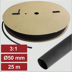 Electronic Garage EG25CA077 smršťovací bužírka s lepidlem černá 50 mm 16.7 mm Poměr smrštění:3:1 25 m