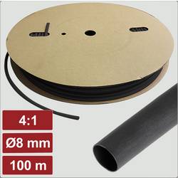 Electronic Garage EG25CA108 smršťovací bužírka s lepidlem černá 8 mm 2 mm Poměr smrštění:4:1 100 m