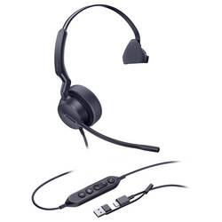 Yealink UH44 Mono Teams USB-C/A Headset otevřená (On Ear) kabelová černá telefon