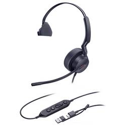 Yealink UH44 Mono Teams USB-C/A Headset otevřená (On Ear) kabelová černá telefon