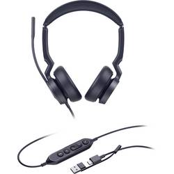 Yealink UH46 Dual UC USB-C/A Headset otevřená (On Ear) kabelová černá telefon
