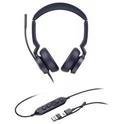Yealink UH46 Dual UC USB-C/A Headset otevřená (On Ear) kabelová černá telefon