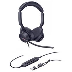 Yealink UH46 Dual UC USB-C/A Headset otevřená (On Ear) kabelová černá telefon