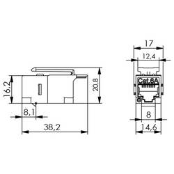 Telegärtner 100023227 Spojka AMJ Keystone CAT 6A 1 ks