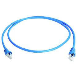 Telegärtner 100007967 RJ45 síťové kabely, propojovací kabely CAT 6A S/FTP 0.50 m modrá dvoužilový stíněný, s ochranou, samozhášecí 1 ks