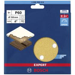 Bosch Accessories EXPERT C470 2608900814 brusné papíry pro excentrické brusky s otvory Zrnitost 60 (Ø) 150 mm 5 ks