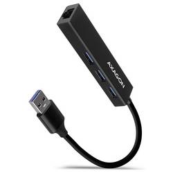 AXAGON HMA-GL3A USB Hub USB 3.2 (Gen 1x1) , čtečka karet, RJ45 USB 3.0 5 GBit/s černá
