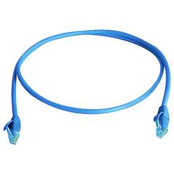 Telegärtner 100008720 RJ45 síťové kabely, propojovací kabely CAT 6 5.0 m modrá samozhášecí, S průchodkou chránící proti zlomení 1 ks