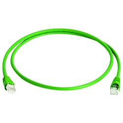 Telegärtner 100009121 RJ45 síťové kabely, propojovací kabely CAT 6A S/FTP 50.0 m zelená samozhášecí, S průchodkou chránící proti zlomení 1 ks