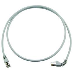 Telegärtner 100008502 RJ45 síťové kabely, propojovací kabely CAT 6A S/FTP 3.0 m šedá samozhášecí, S průchodkou chránící proti zlomení 1 ks