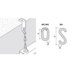 ABB NF-4 E-Klips S-Glied für Kette děrovaná páska 20 mm pružinová ocel 7TCA084220R0378 100 ks (Ø x d) 4 mm x 20 mm