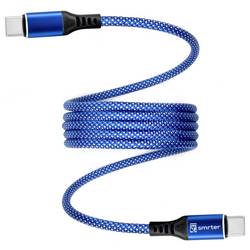 Smrter Nabíjecí kabel USB USB-C ® zástrčka 1 m modrá MAGNETO_C2C_BL_R