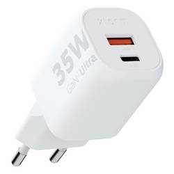 XTORM Ultra Wall USB nabíječka, GaN, 1x USB-C®, 1x USB A , 35 W, Quick Charge 3.0, bílá