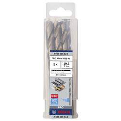 Bosch Accessories 2608585524 HSS kovový spirálový vrták 10.3 mm Celková délka 133 mm broušený DIN 338 válcová stopka 5 ks