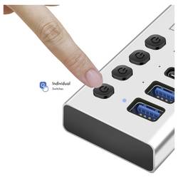 LogiLink UA0446 USB Hub 2 + 2 port USB-A, USB-C® USB 3.2 Gen1 5 GBit/s hliník UA0446