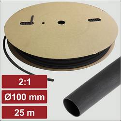Electronic Garage EG25CA021 smršťovací bužírka bez lepidla černá 100 mm 50 mm Poměr smrštění:2:1 25 m