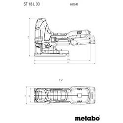 Metabo ST 18 L 90 akumulátorová přímočará pila , bezkartáčové, bez akumulátoru, bez nabíječky, 18 V, 601047850