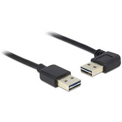 Delock USB kabel USB 2.0 USB-A zástrčka, USB-A zástrčka 1.00 m černá oboustranně zapojitelná zástrčka 83464