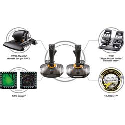 Thrustmaster T.16000M Space Sim Duo Stick joystick k leteckému simulátoru PC černá, oranžová