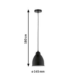 Paulmann 79763 závěsné světlo E27 černá