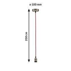 Paulmann Eldar 50386 stropní svítidlo LED E27 červená, niklová (kartáčovaná)