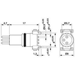 Phoenix Contact SACC-CIP-M8MS-3P SMD-SP sada předloh, 1418665, piny: 3, 5 ks