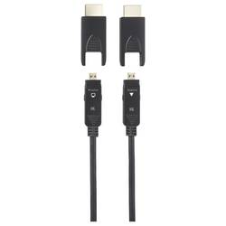 SpeaKa Professional optické vlákno / HDMI kabel Zástrčka HDMI-A, Zástrčka HDMI Micro-D, Zástrčka HDMI-A, Zástrčka HDMI Micro-D 10.00 m černá SP-13597804 8K UHD